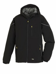 4138 Winter-Softshell-Jacke mit Reflexstreifen Schwarz