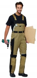 Latzhose Best work khaki / schwarz