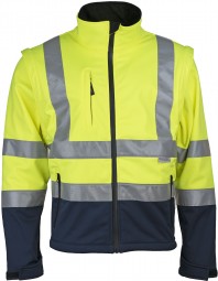 Prevent® Warnschutz-Softshell-Jacken - Farbe: gelb/blau